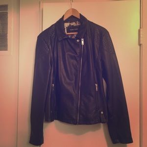 Black Leather Women’s Jacket Size XL